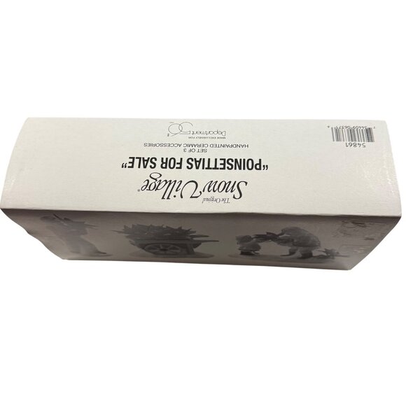 The Original Snow Village "Poinsettias For Sale" Handpainted Ceramic Accessories - Picture 8 of 8